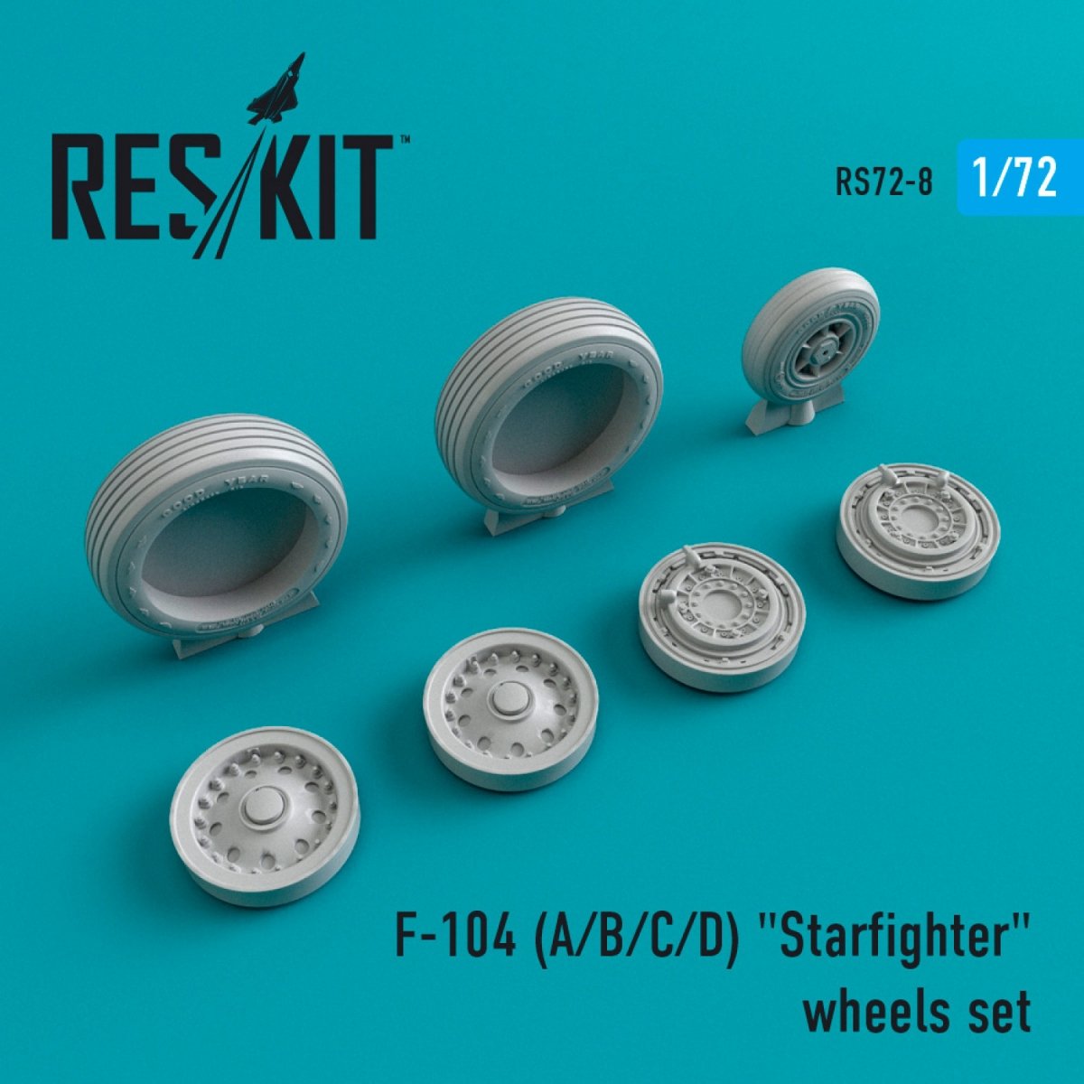 RESKIT RS72-0008 F-104 (A,B,C,D) « STARFIGHTER » JEU DE ROUES 1/72