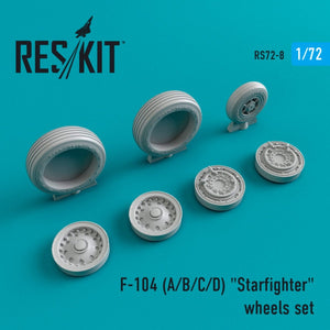 RESKIT RS72-0008 F-104 (A,B,C,D) « STARFIGHTER » JEU DE ROUES 1/72