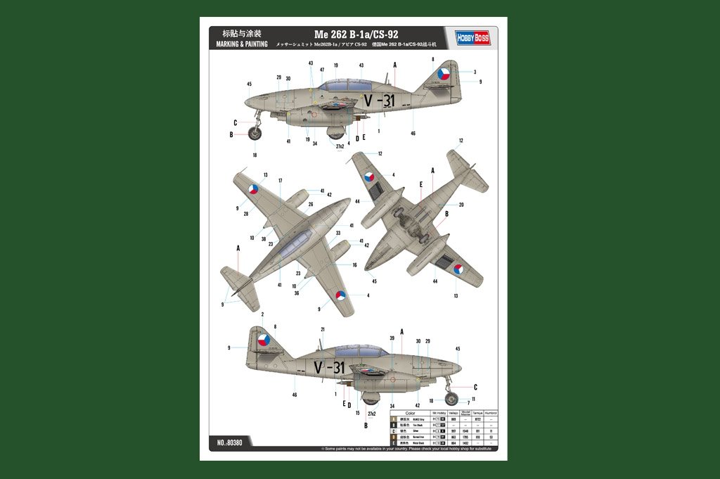 Hobby Boss 80380 Me 262 B-1a/CS-92 1/48 – imagen 2