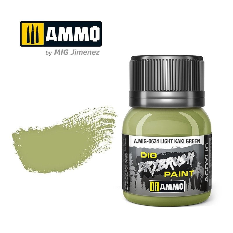 Ammo of Mig 0634 DRYBRUSH Vert kaki clair 40ml