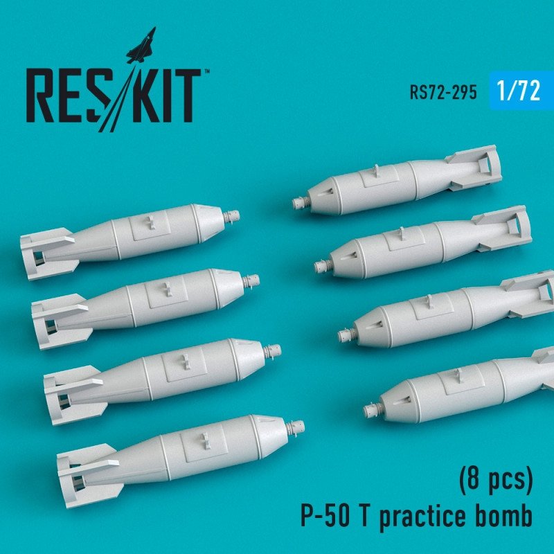 RESKIT RS72-0295 Bombe d&amp;#39;entraînement P-50 T (8 pièces) 1/72