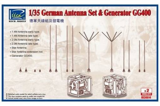 Riich Models RE30014 Kit d'antenne allemande GG400 Générateur 1/35