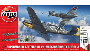 Coffret cadeau Airfix 50194 Supermarine Spitfire Mk.Vc contre Bf109F-4 Combat aérien double - Échelle 1/72