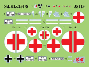 ICM 35113 Krankenpanzerwagen Sd.Kfz. 251/8 Ausf А, variante de livrée pour le Front de l&amp;#39;Est, 1941-42 1/35 – image 9