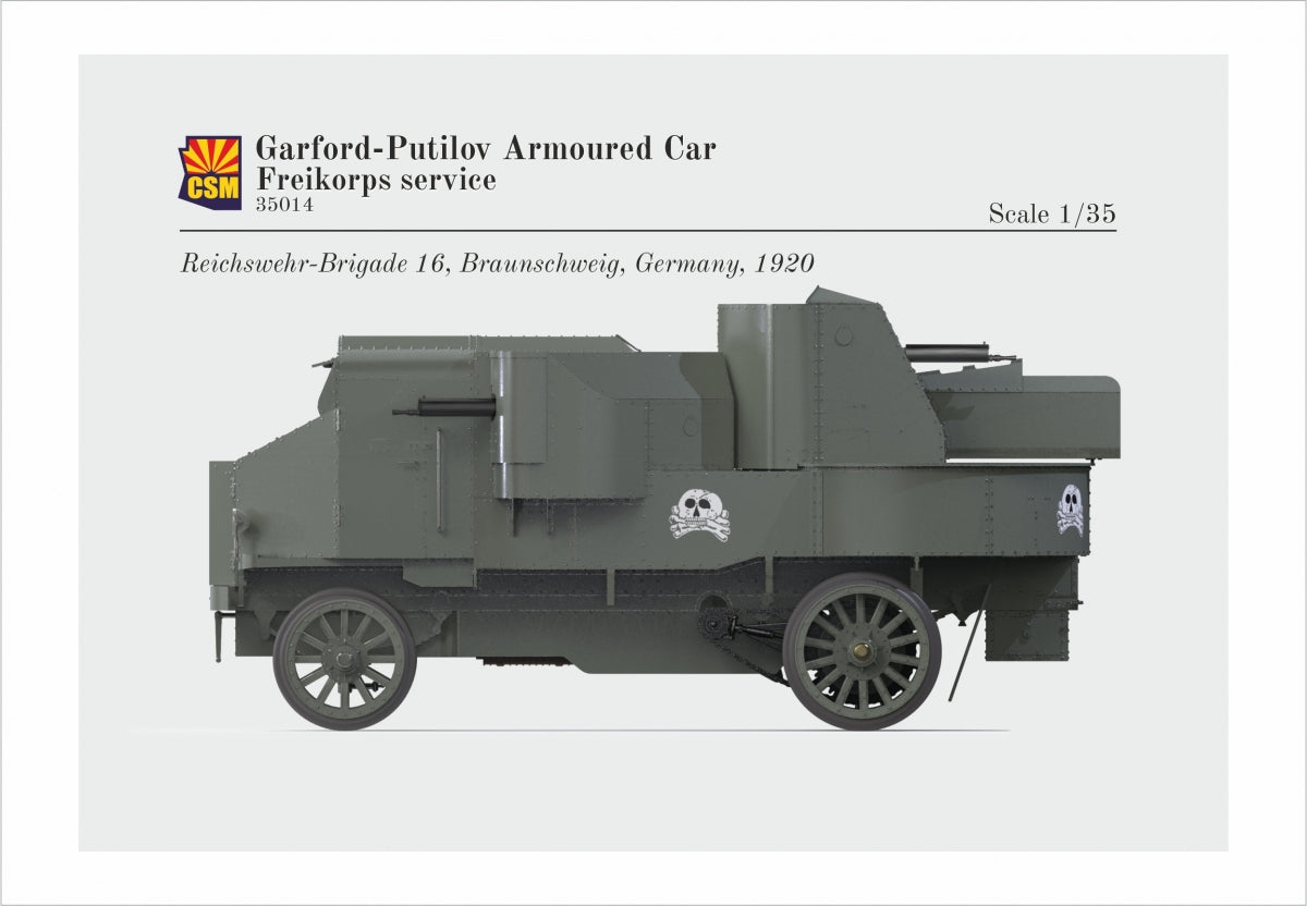 Copper State Models 35014 Voiture blindée Garford-Putilov, Freikorps Service 1/35 – image 3