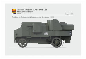 Copper State Models 35014 Voiture blindée Garford-Putilov, Freikorps Service 1/35 – image 3