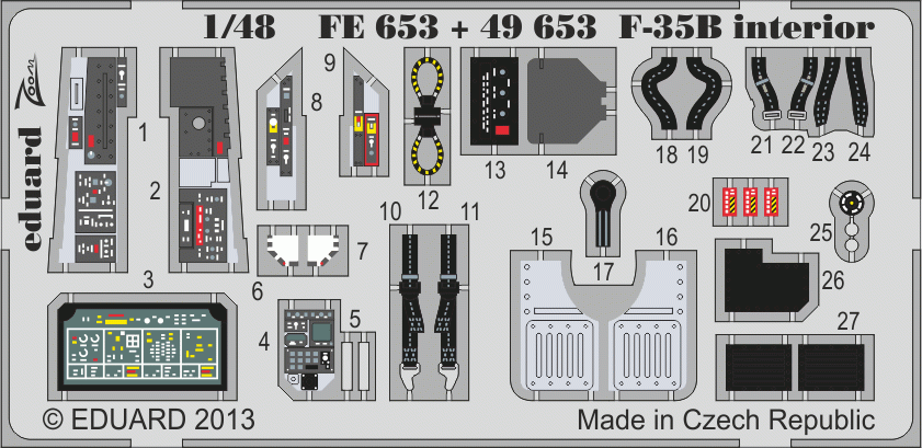 Intérieur du F-35B SA KITTY HAWK Eduard 49653 au 1/48