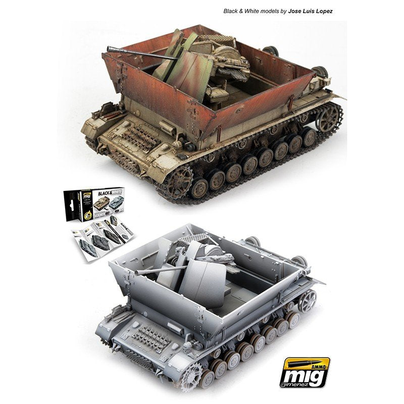 Kit de munitions Mig 7128 noir et blanc technique 6 x 17 ml – image 3
