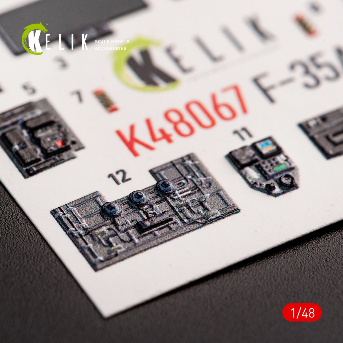 Décalcomanies 3D intérieures KELIK K48067 pour maquette Tamiya au 1/48  – image 6