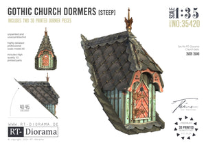 RT-Diorama 35420 Lucarnes d&amp;#39;église gothique à forte pente [~40-45°] 1/35