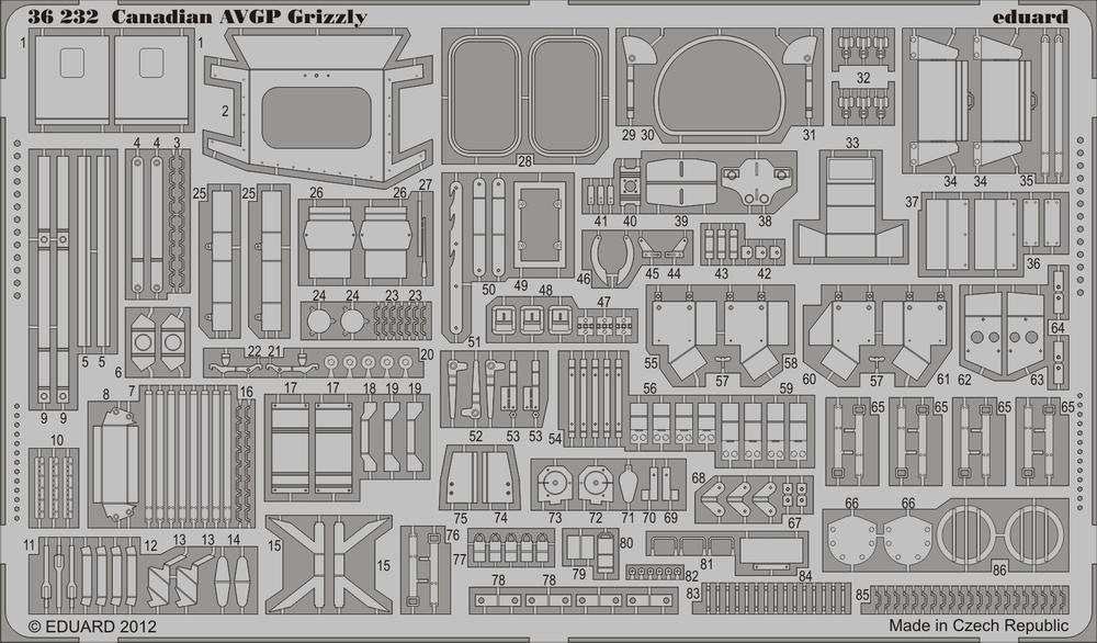 Eduard 36232 Grizzly canadien AVGP 1/35 Trumpeter