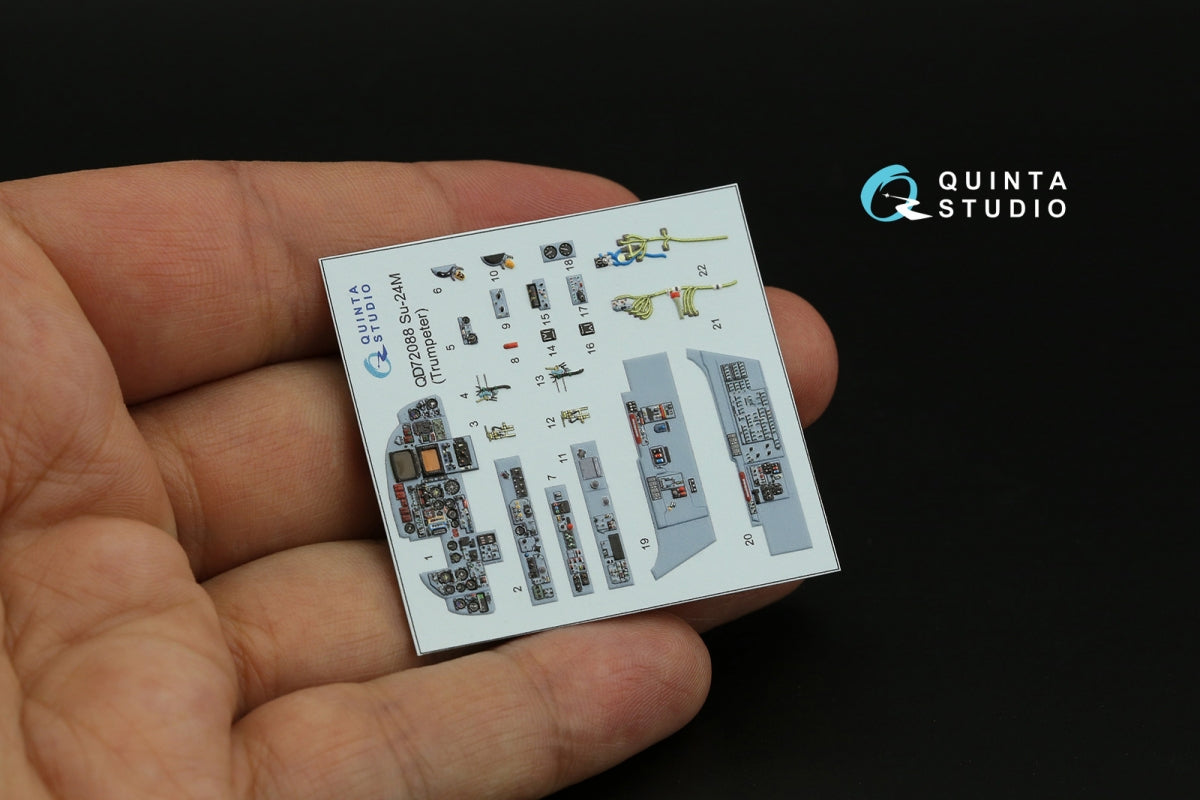 Intérieur imprimé en 3D et coloré sur papier décalcomanie Quinta Studio QD72088 Su-24M (Trumpeter) 1/72 – image 7