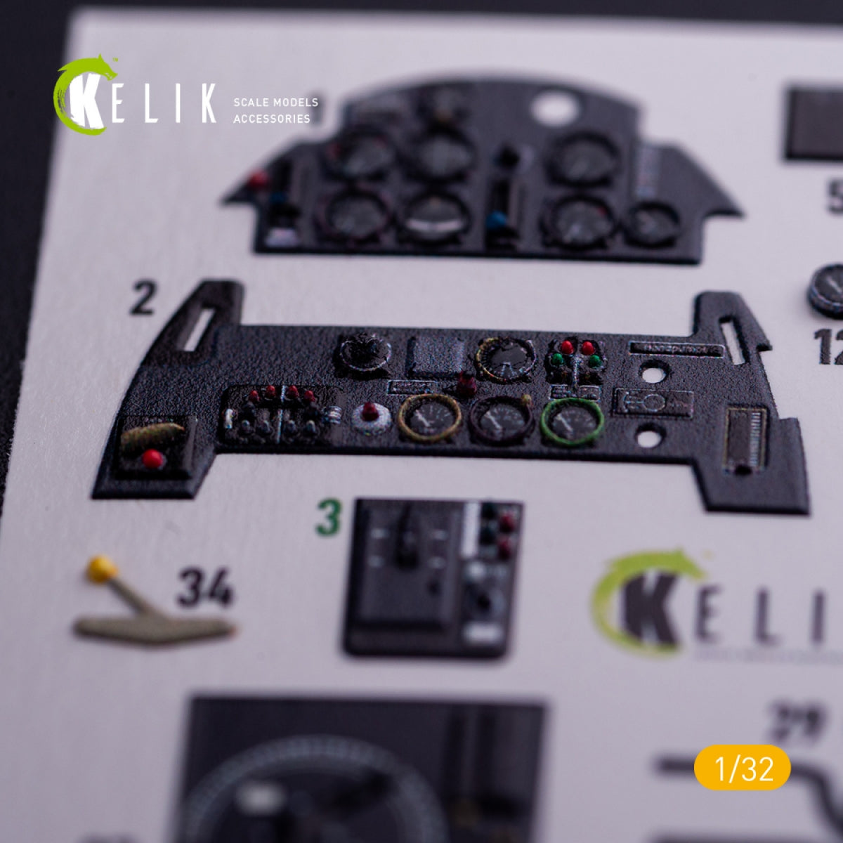KELIK K32020 BF-109 E - Décalcomanies 3D pour l&amp;#39;intérieur du kit Trumpeter au 1/32, avec pièces imprimées en 3D – Bild 6
