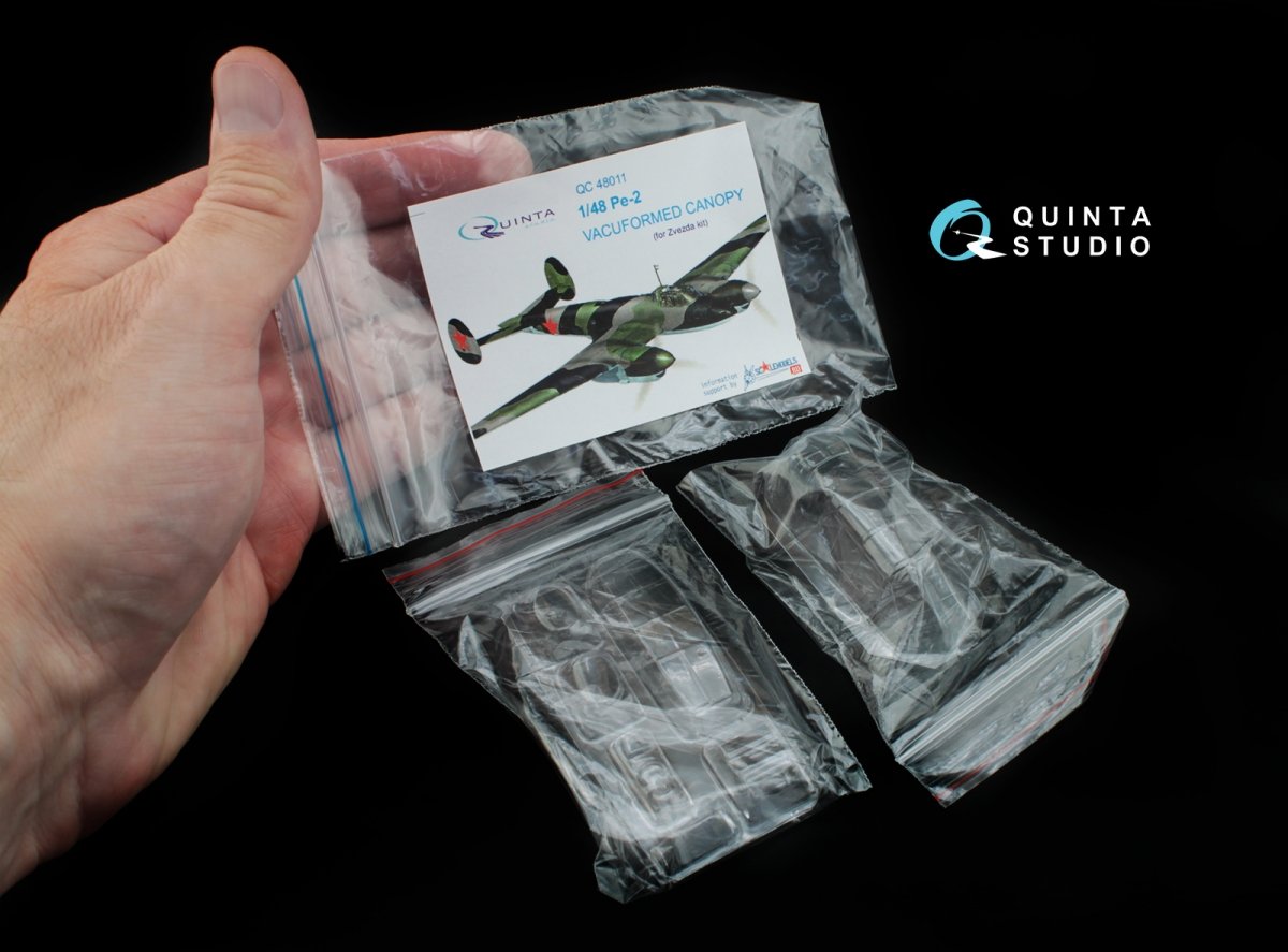 Verrière transparente thermoformée Quinta Studio QC48011 Pe-2 (pour kit Zvezda) 1/48 – image 6