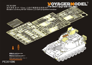 Maquette Voyager PE351096 Obusier automoteur moderne de l&amp;#39;armée américaine M109 155 mm L23 (pour AFV35329) 1/35