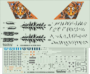 Décalcomanies ModelMaker D48128 F-16 grec OTAN Tiger Meet 2016 1/48 – image 2