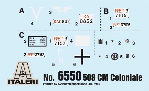 Italeri 6550 Fiat 508 CM Coloniale avec équipage 1/35 – Bild 6