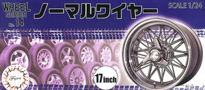 Roue Fujimi 193557 Série n° 14, fil normal, type argenté, 17 pouces, 1/24