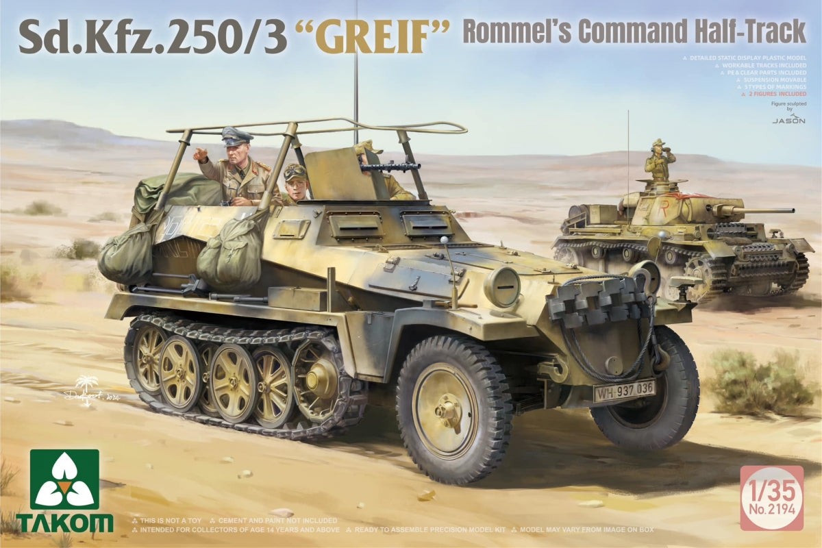 Takom 2194 Sd.Kfz 250/3 Greif Rommel Command Half-Track 1/35
