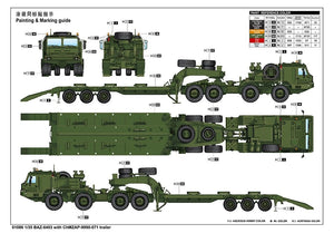 Trumpeter 01086 BAZ-6403 avec remorque ChMZAP-9990-071, échelle 1/35 – image 6