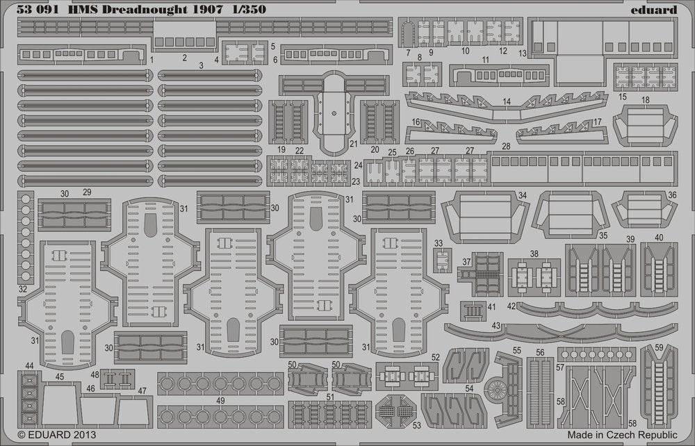 Eduard 53091 HMS Dreadnought 1907 1/350 TRUMPETER