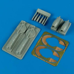 Mise à jour Quickboost QB48463 P-38J Lightning : turbo et prises d&amp;#39;air (Academy/Eduard, échelle 1/48)