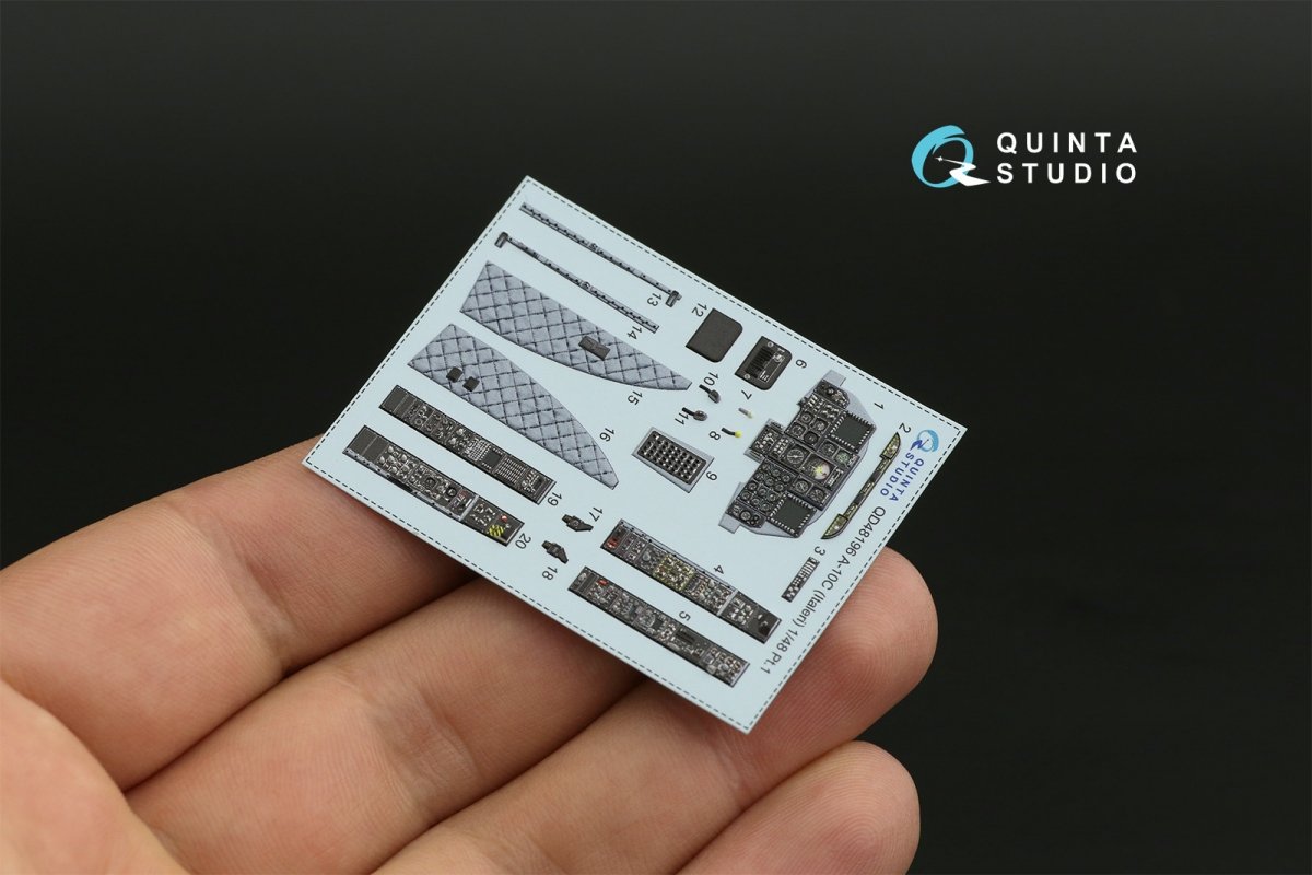 Quinta Studio QD48196 A-10C 3D-Printed &amp;amp; coloured Interior on decal paper (for Italeri ) 1/48 – zdjęcie 10