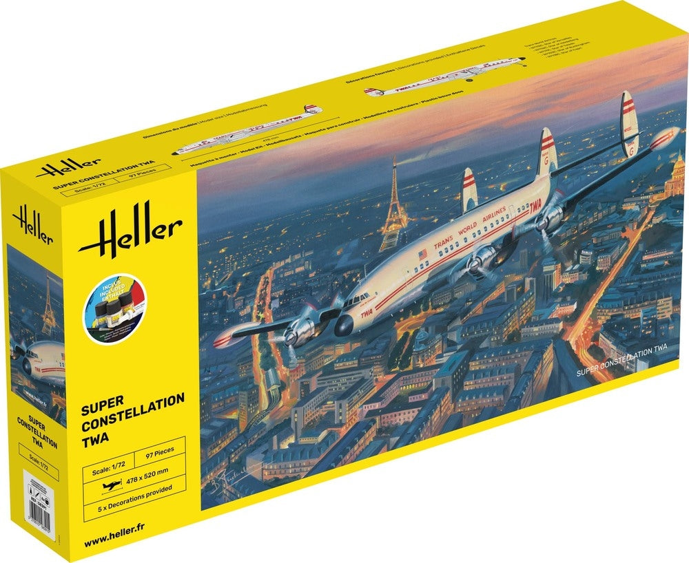Heller 58391 Super Constellation TWA - Kit de démarrage 1/72