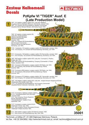 Techmod 35001 - Pz.Kpfw.VI Tiger Ausf.E (modèle de production tardive) (1/35) – image 2