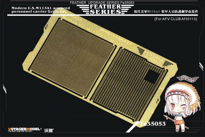Ensemble de grilles pour véhicule blindé de transport de troupes Voyager Model FE35053 M113A1 (pour AFV CLUB AF35113) 1/35