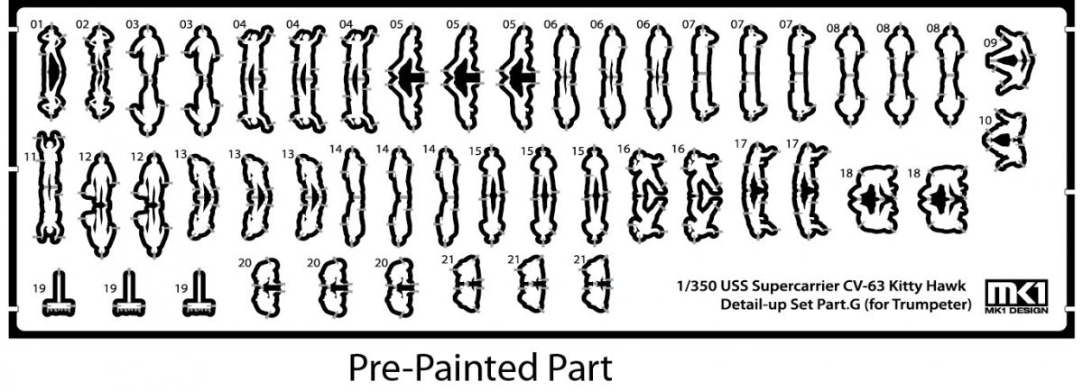 MK1 Design MS-35048 CV-64 Constellation Detail-up Part DX for Trumpeter 1/350 – zdjęcie 17