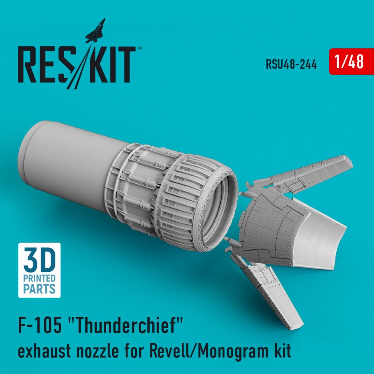 RESKIT RSU48-0244 F-105 « THUNDERCHIEF » TUYAU D'ÉCHAPPEMENT POUR MAQUETTE REVELL/MONOGRAM AU 1/48