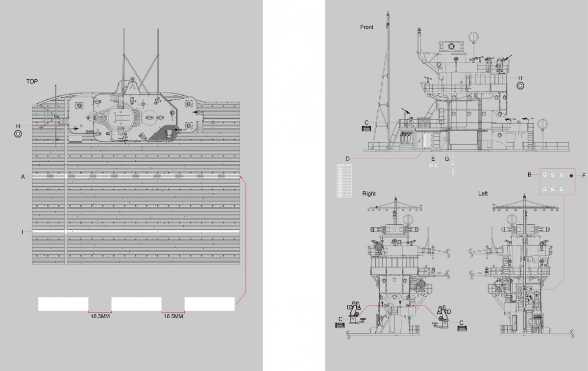 Maquette Border Model BS-002 Pont Akagi avec plateforme d&amp;#39;envol 1/35  – image 4