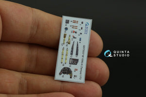 Intérieur imprimé en 3D et coloré sur papier décalcomanie Quinta Studio QD72037 Bf 109 G-6 (Tamiya) 1/72  – image 6