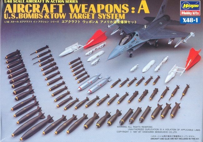 Armes aériennes Hasegawa X48-1 : Nacelles cibles de bombes intelligentes américaines (1/48)