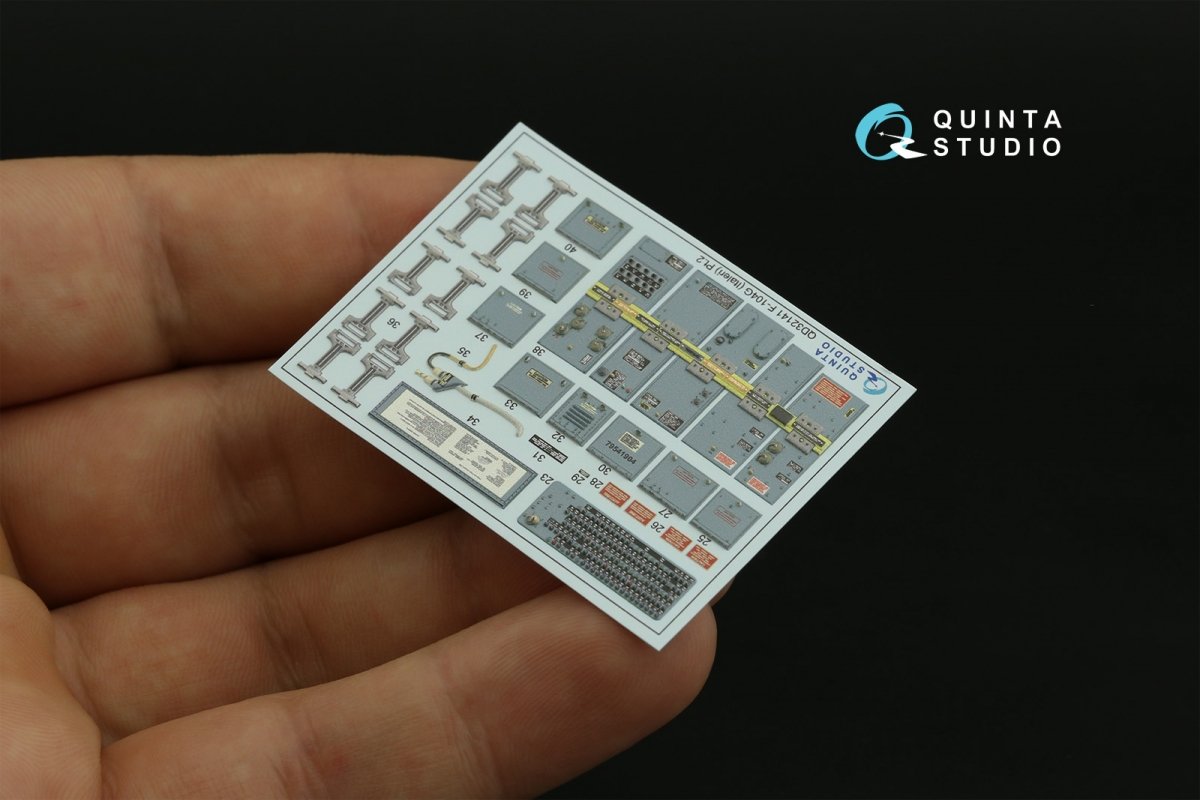 Intérieur imprimé en 3D et coloré sur papier décalcomanie Quinta Studio QD32141 F-104G (Italeri) 1/32 – Bild 4