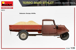 MiniArt 38032 TEMPO A400 ATHLET CAMION DE LIVRAISON À 3 ROUES 1/35 – imagen 6