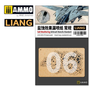 Liang 0006 Pochoirs pour aérographe à effets de vieillissement salin (épars)