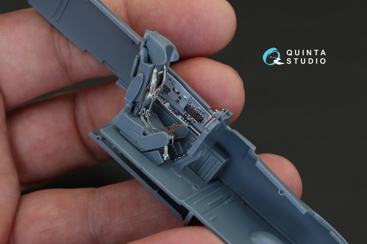 Intérieur imprimé en 3D et coloré sur papier décalcomanie (pour kit Eduard) Quinta Studio QD48129 MiG-21PFM (panneaux gris) 1/48 – image 8