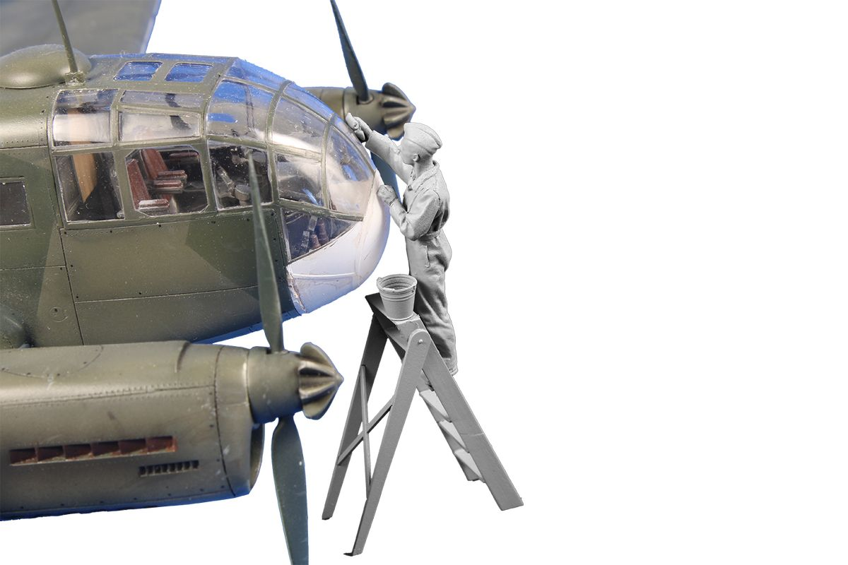 CMK F48358 Siebel Si 204/Aero C-3 Pilote (nettoyage de la verrière) 1/48