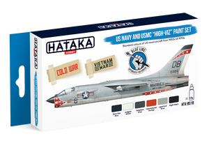 Kit de peinture haute visibilité Hataka HTK-BS18 pour l&amp;#39;US Navy et l&amp;#39;USMC (6 x 17 ml)