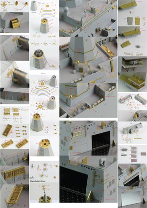 Pontos 35016F1 Ensemble de détails pour LPD de classe USS San Antonio (1/350) – imagen 4