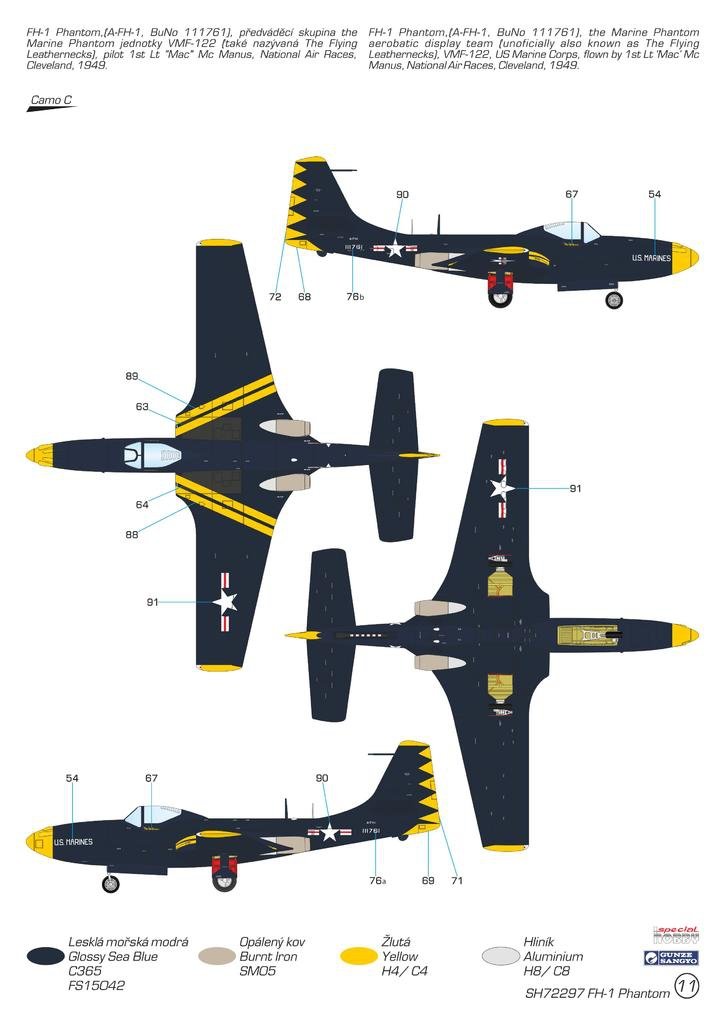 Special Hobby 72297 FH-1 Phantom Équipes de démonstration et d&amp;#39;entraînement 1/72 – image 6