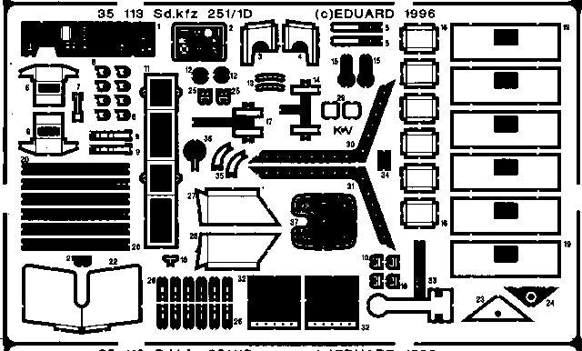Édouard 35113 Sd. Kfz.251/1 Ausf. D 1/35 Tamiya – immagine 2