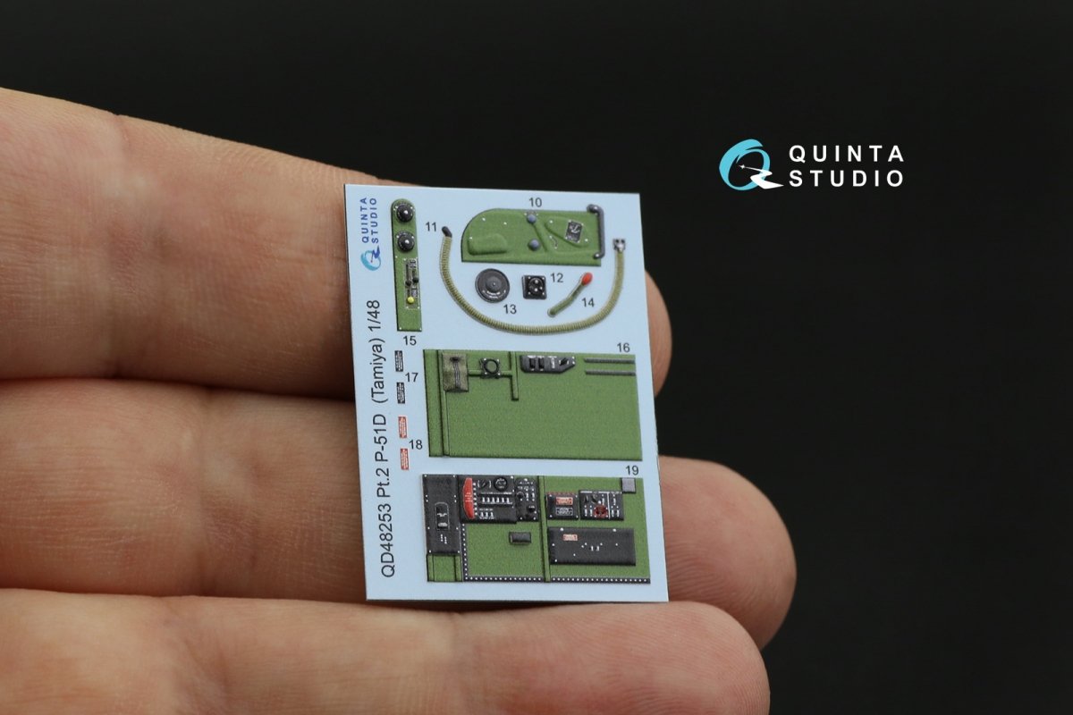 Intérieur imprimé en 3D et coloré sur papier décalcomanie Quinta Studio QD48253 P-51D (Tamiya) 1/48  – image 11