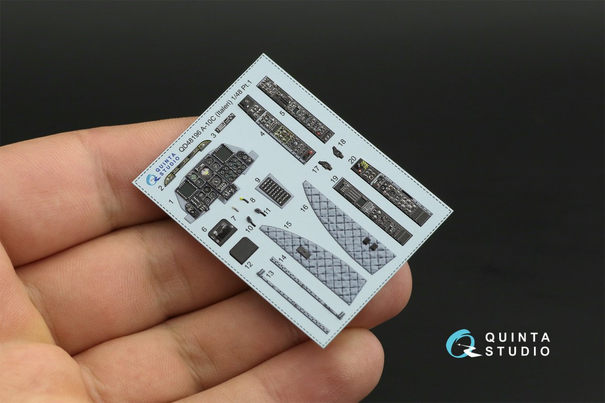 Quinta Studio QD48196 A-10C 3D-Printed &amp;amp; coloured Interior on decal paper (for Italeri ) 1/48 – zdjęcie 9