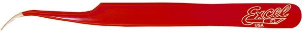 Pince à épiler à pointe biseautée Excel Hobby Tools 30426 (rouge)