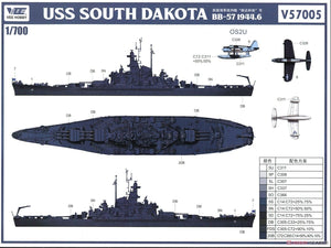 Vee Hobby E57005 USS South Dakota BB-57 1944 Édition Deluxe 1/700 – image 6