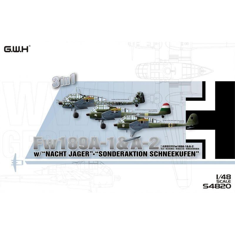 Great Wall Hobby S4820 Fw189A-1&amp;A-2 /w "Nacht Jager" - "Sonderaktion Schneekufen" 1/48