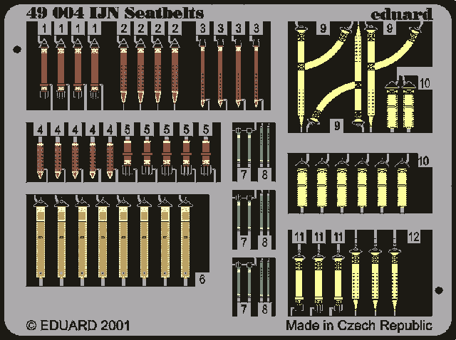 Eduard 49004 Ceintures de sécurité IJN 1/48